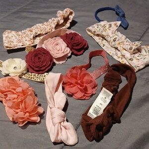 Carter's Floral and Solid Hair Accessories Set - Pink, Red, Blue, Brown